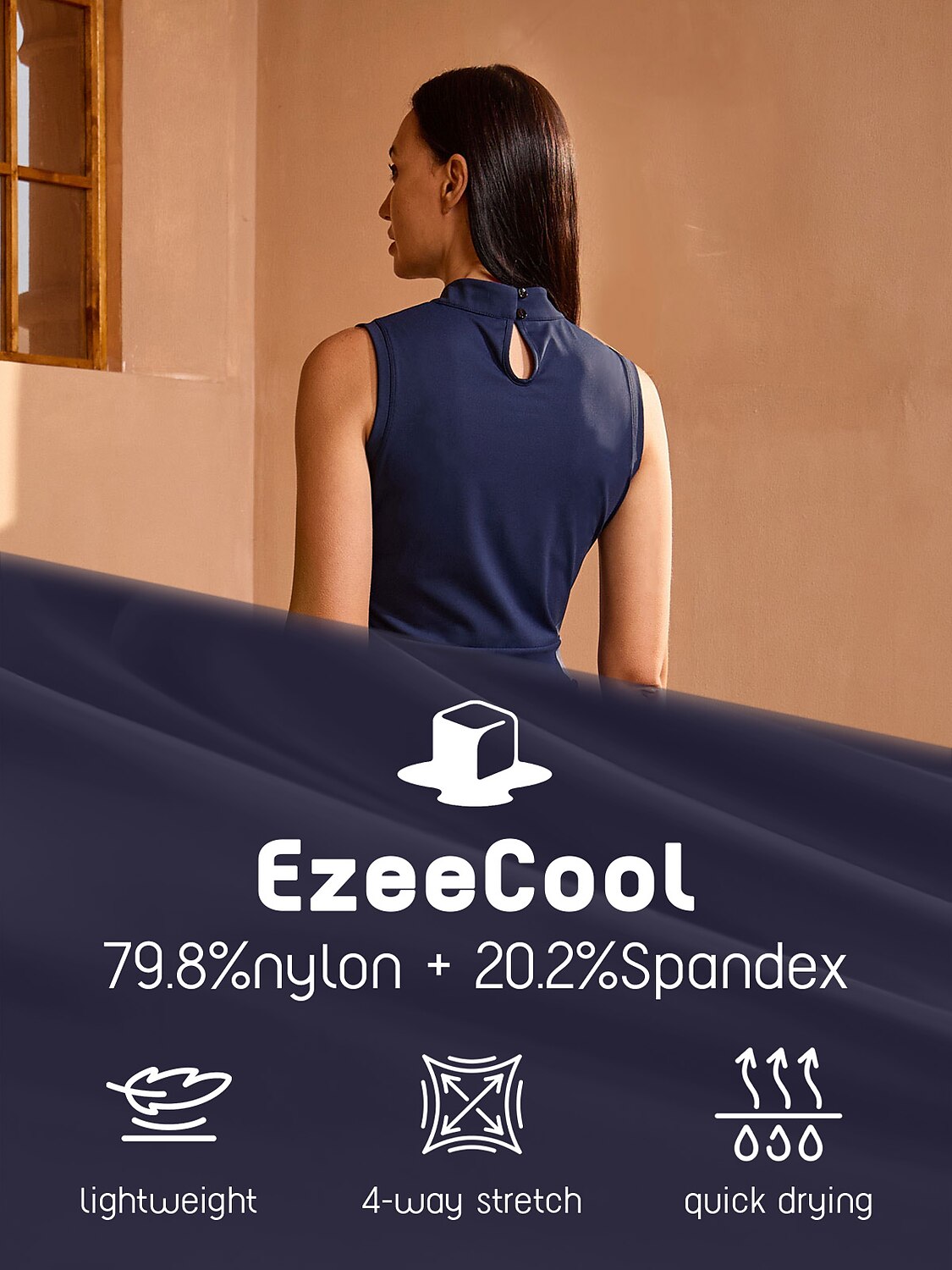 More Than Basic Sleeveless Asymmetrical Mock Neck Dress