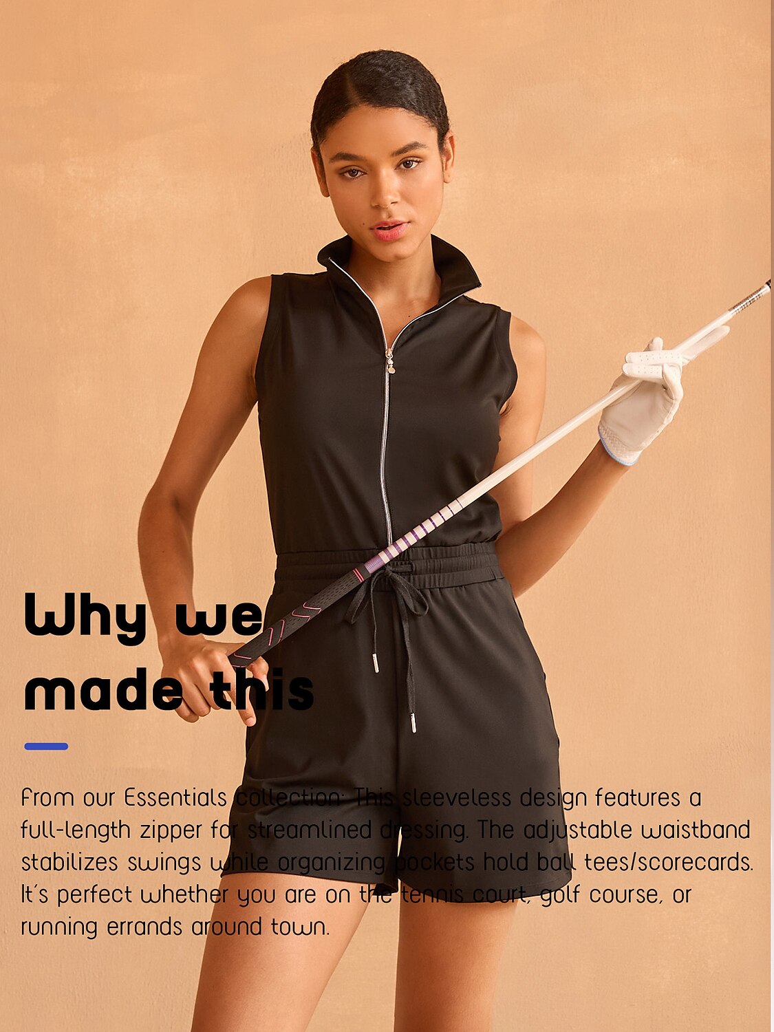 More Than Basic Sleeveless Drawstring Romper